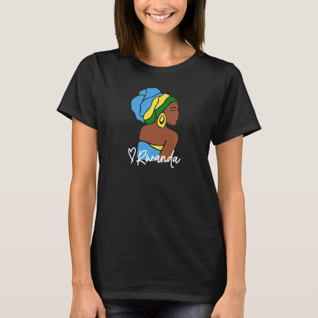 T-shirt Femmes Rwanda Drapeau rwandais Patrimoine ethnique (Devant)