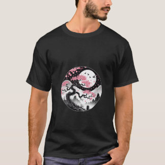 T-shirt Femmes Sakura fleur de cerisier japonais et lune j