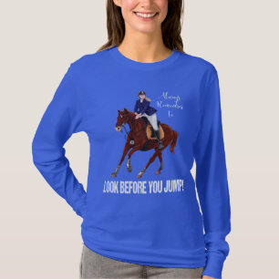 T-SHIRT FEMMES SAUTANTES ANGLAISES DE CHEVAL ET DE