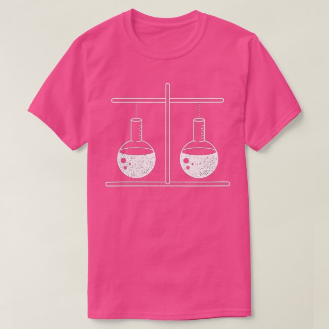 T-shirt FEMMES Science Chimie Arrondi Feux de fond VNeck (Design devant)