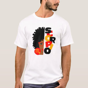 T-shirt Femmes Scorpio Girl Africa Girl Zodiac Signes de n