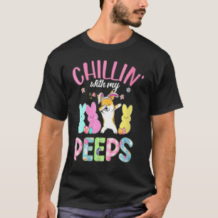 T-shirt Femmes se détendant avec mon chien Corgi Bunny le 