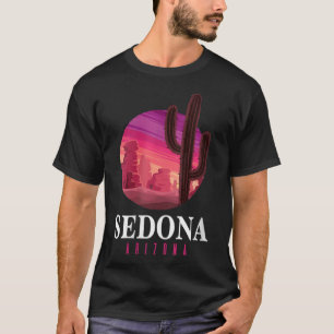 T-shirt Femmes Sedona Arizona Cactus Coucher de soleil Dés