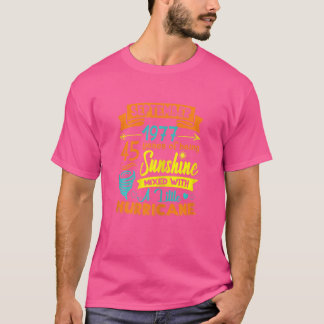 T-shirt Femmes Septembre 1977 45 Ans Soleil Mixte