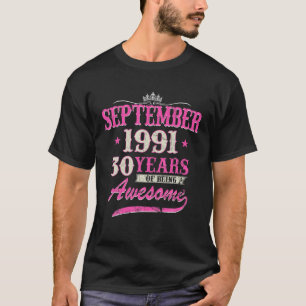 T-shirt Femmes Septembre 1991, 30 Ans D'Être Étonnant 30T
