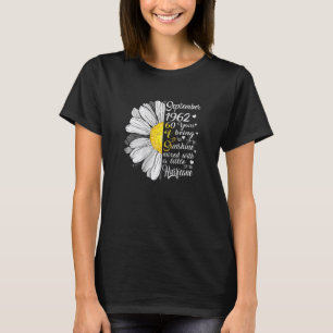 T-shirt Femmes Septembre Filles 1962 Anniversaire 60 ans