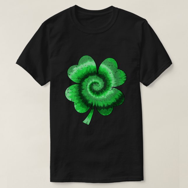 T-shirt Femmes Shamrock irlandaise Tie Dye Happy St patric (Design devant)
