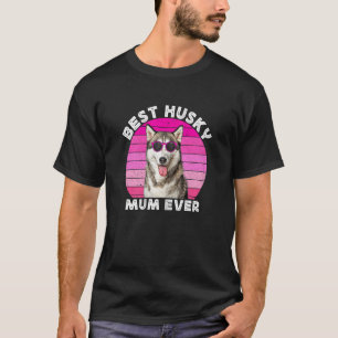 T-shirt Femmes Sibérienne Husky Mum Femmes Vintage Husky