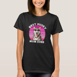 T-shirt Femmes Sibérienne Husky Mum Femmes Vintage Husky