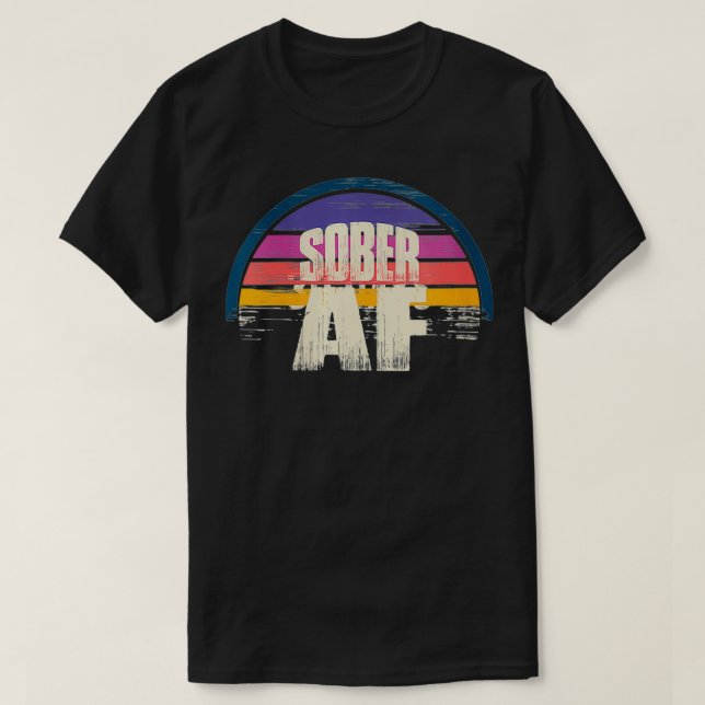 T-shirt FEMMES Sober AF A Récupération Sobriété VNeck  (Design devant)