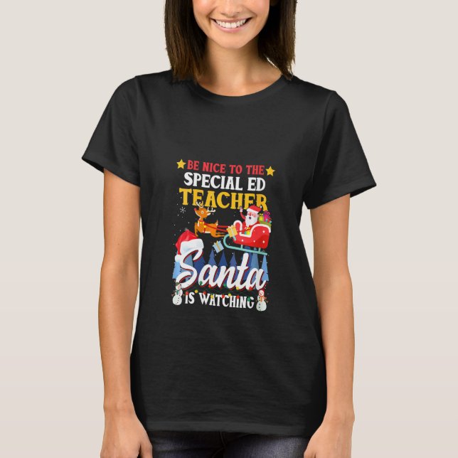 T-shirt Femmes Soyez Contente De Spécial Ed Enseignant Pèr (Devant)