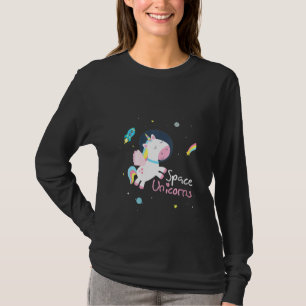 T-shirt FEMMES Space Unicorne Astronaut Space Rocket Nebul