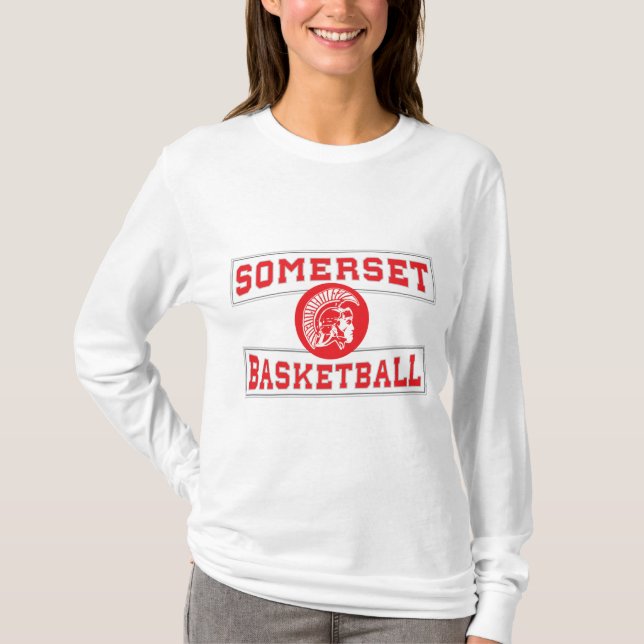 T-shirt Femmes spartiates de Long-douille de basket-ball (Devant)
