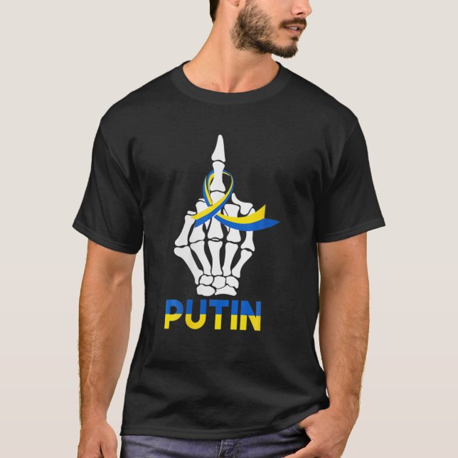 T-shirt Femmes Squelette Mains Ukraine Puck Futin Ukraine  (Devant)