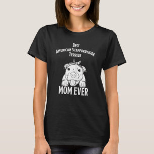 T-shirt Femmes Stafford Terrier Maman Maman American Staff