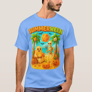 T-shirt Femmes Summerween squelette d'été party Halloween