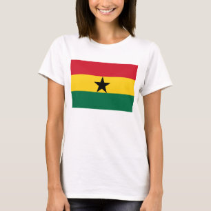 T-shirt Femmes T chemise avec le drapeau du Ghana