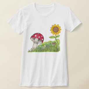 T-shirt femmes Tabouret et tournesol