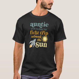 T-shirt Femmes Tante Espace Extérieur 1er Anniversaire Pre
