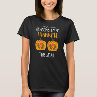 T-shirt Femmes Thanksgiving Pregancy Faire-part Fall Pu