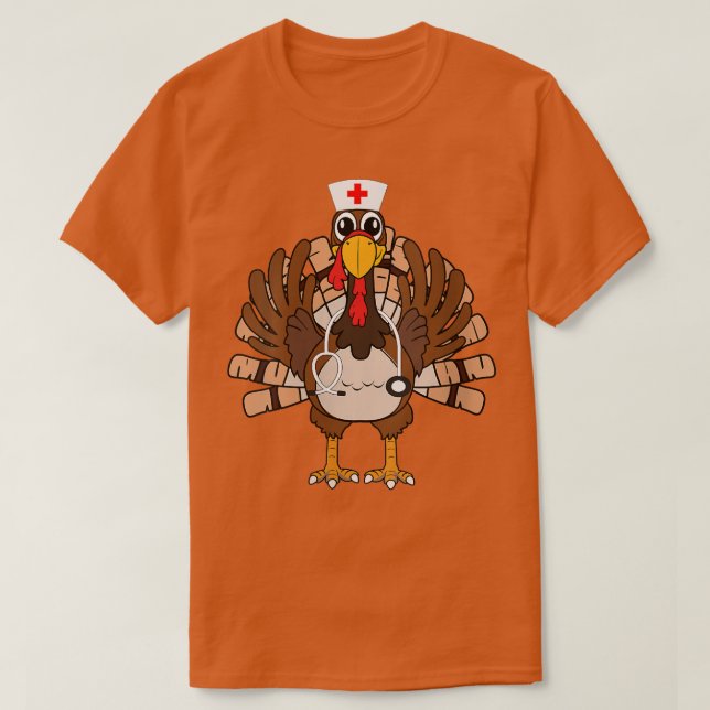 T-shirt Femmes Thanksgiving Scrub Tops Femmes Turquie Infi (Design devant)
