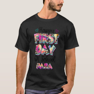 T-shirt Femmes Tie Dye Léopard Heureux Premier Jour D'écol