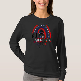 T-shirt Femmes Toutes Américaines Fille Patriotique 4tj De