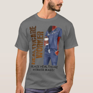 T-shirt Femmes Travailleuse en santé noire Femmes Pride Mo