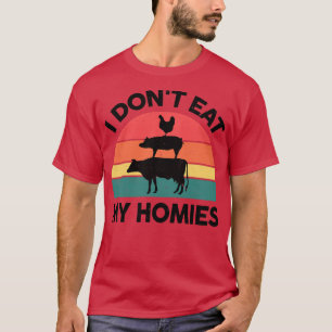 T-shirt Femmes Vegan Femmes Hommes Je ne mange pas Mes Hom