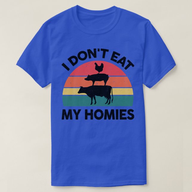 T-shirt Femmes Vegan Je ne mange pas mes Hommes Veganisme  (Design devant)