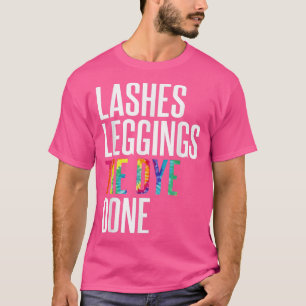 T-shirt Femmes Vérifier Liste Lashes Leging Tie Dye Automn