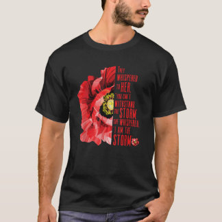 T-shirt Femmes Vétérans Pavot rouge Je suis la tempête Ins