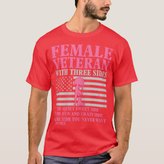 T-shirt Femmes Vétérinaire avec trois côtés Femmes Vétérin