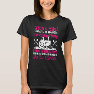 T-shirt Femmes Vie à la ferme Fille agricultrice Tracteur