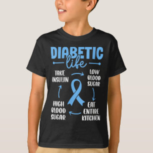 T-shirt Femmes Vie diabétique Faible Sang Sucre Manger Tou
