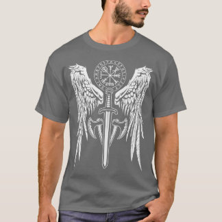 T-shirt Femmes Viking Valhalla Valkyrie Ailes Norse Mythol