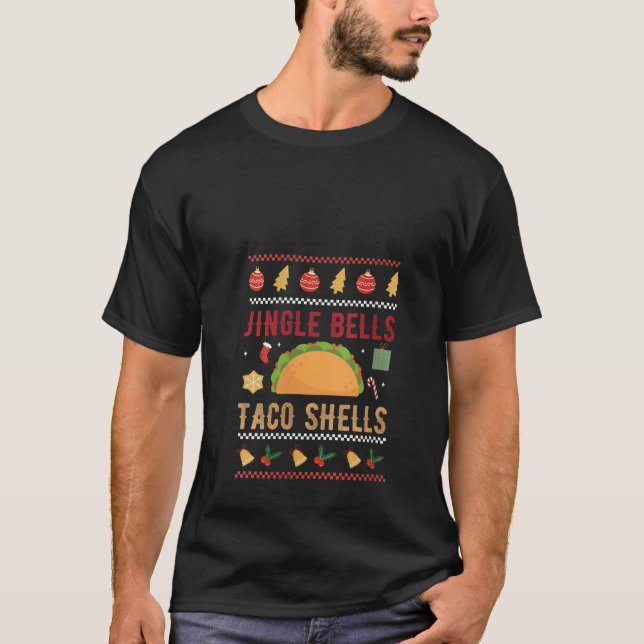 T-shirt FEMMES Vilaines Noël Jingle Bells Taco Shells Swe (Devant)