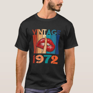 T-shirt Femmes Vintage 1972 50E Anniversaire Femmes 50 Ans