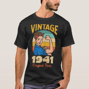 T-shirt Femmes Vintage Femme forte 1941 80 ans 80ème
