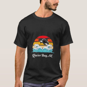 T-shirt Femmes Vintage Glacier Bay AK désorganisé Orca tue