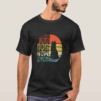 T-shirt Femmes Vintage Husky Sibérien Meilleure Mère de Ch