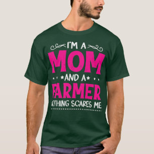 T-shirt Femmes Vintage Je suis maman et fermier Mère amusa