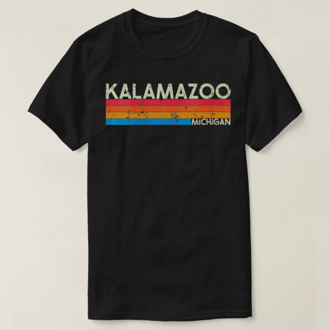 T-shirt Femmes Vintage Kalamazoo Michigan déshabillées (Design devant)