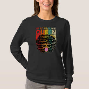 T-shirt Femmes Vintage Melanin Afro Octobre Queen Black H