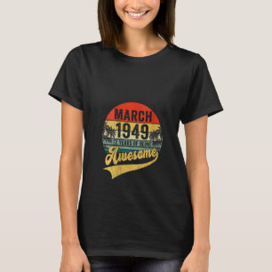 T-shirt Femmes Vintage Rétro Mars 1949 72e anniversaire 72