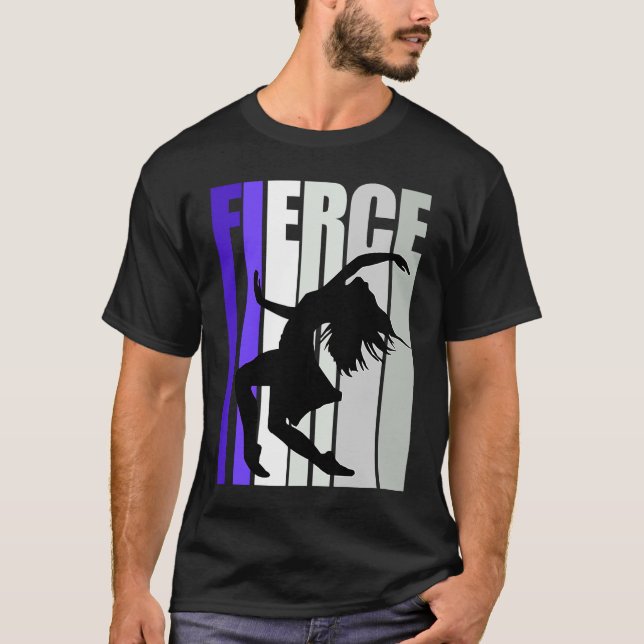 T-shirt Femmes violet Fierce Danseuse Anniversaire Coloré (Devant)