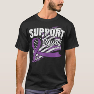 T-shirt Femmes Vulvar Cancer Support Squad USA Drapeau