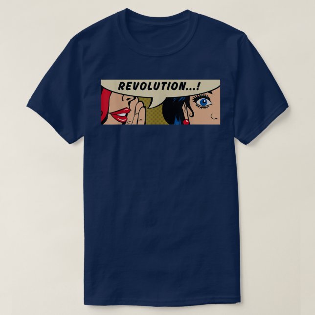 T-shirt Femmes WhisperingRévolutionFéminismeComic Pop Art  (Design devant)