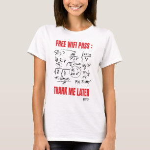 T-shirt Femmes Wifi Gratuit Blanc
