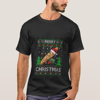 T-shirt FEMMES Xmas moches Sweer Style Éclairage Père Noël